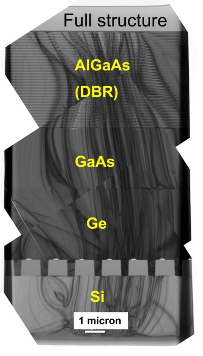 TEM image of distributed bragg reflectors