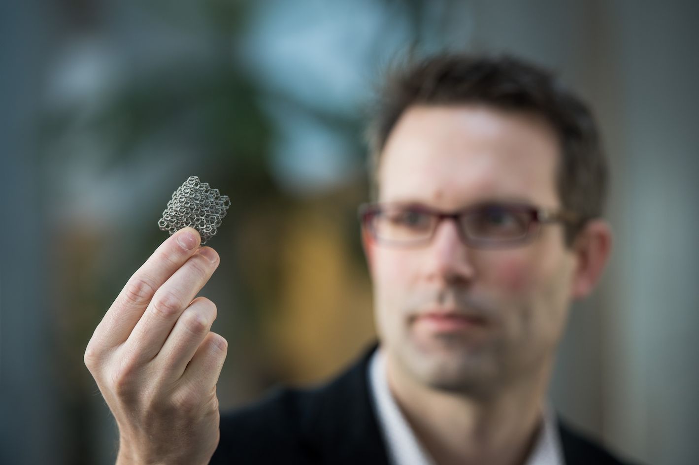 ubc materials faculty holding 3d printed materials